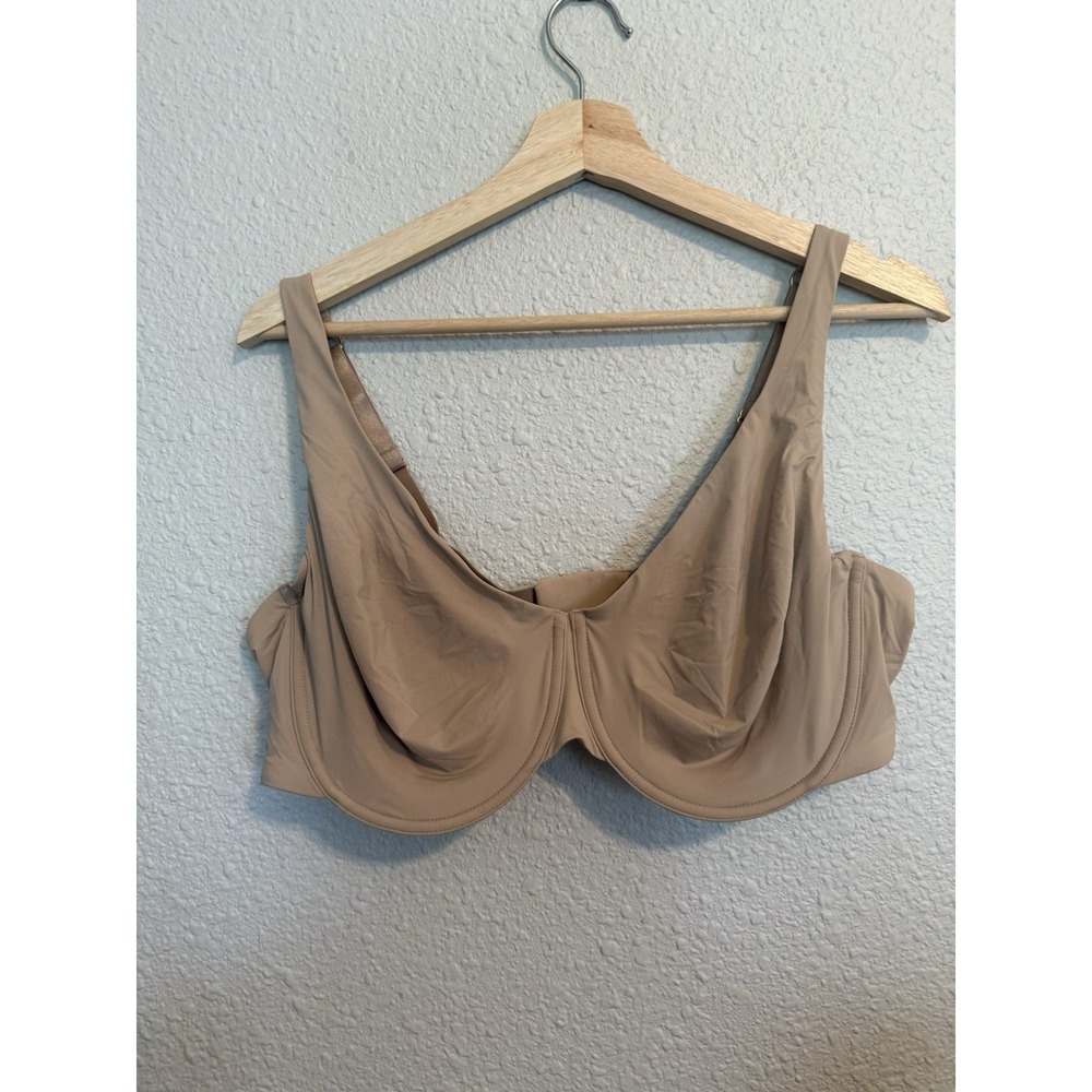 Third Love 24/7 Classic Unlined Minimizer Bra Tan Nude 40E Underwire Microfiber